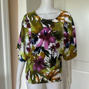 Cable & Gauge Multicolor Floral Blouse